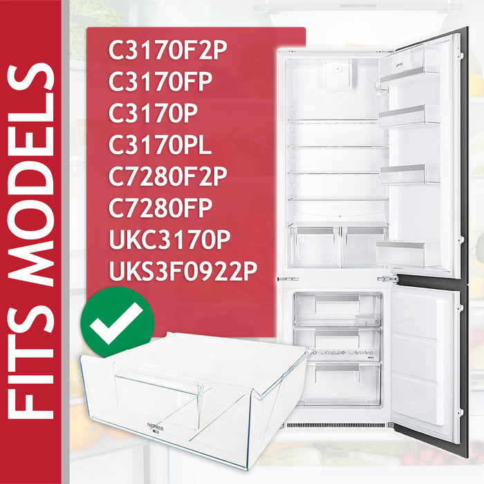 Smeg C3170 C7280 Fridge Freezer Drawer Top Upper Middle Container Box (2647017017)
