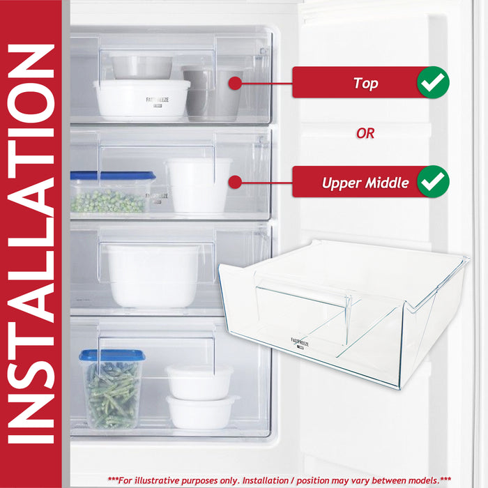 Smeg C3170 C7280 Fridge Freezer Drawer Top Upper Middle Container Box (2647017017)