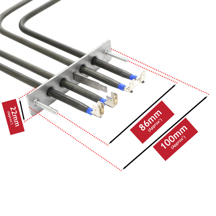 Zanussi Oven Grill Element Top Upper 2300w 1100w + 1200w Dual Heating 3876046131