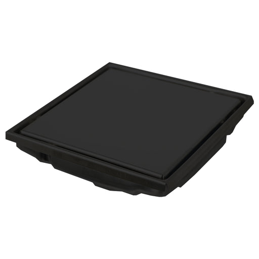 Shower Floor Drain Grate Tile Insert Invisible Stainless Steel Square Grid (Matt Black, 6" / 155mm)