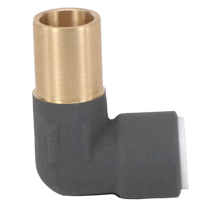 Radiator Valve Reducing Elbow Stem Compression 15mm x 10mm Pushfit Anthracite 2 x Valves