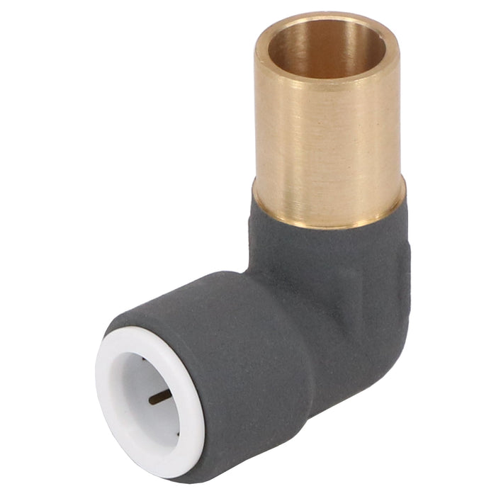 Radiator Valve Reducing Elbow Stem Compression 15mm x 10mm Pushfit Anthracite 3 x Valves
