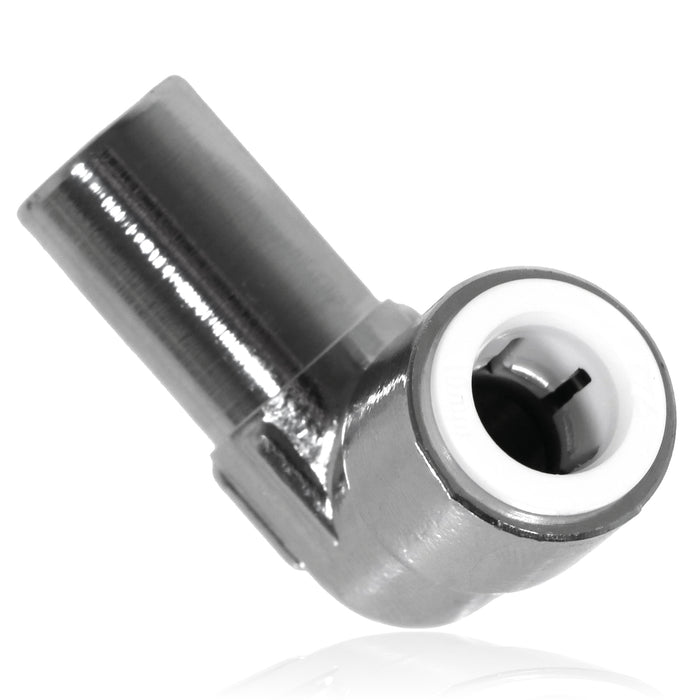 15mm x 10mm Pushfit Radiator Valve Chrome Reducing Elbow Stem Compression (Pack of 4)