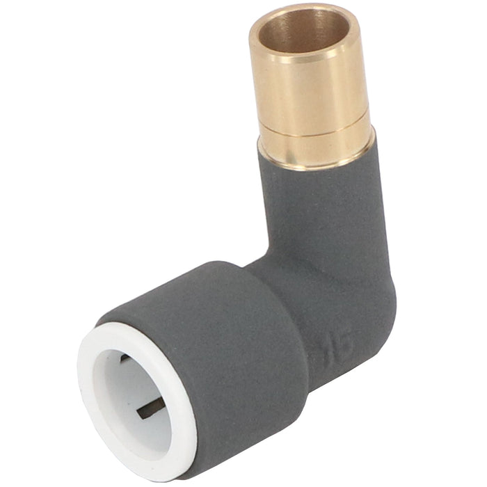Radiator Valve Reducing Elbow Stem Compression Anthracite 15mm x 15mm Pushfit 3 x Valves