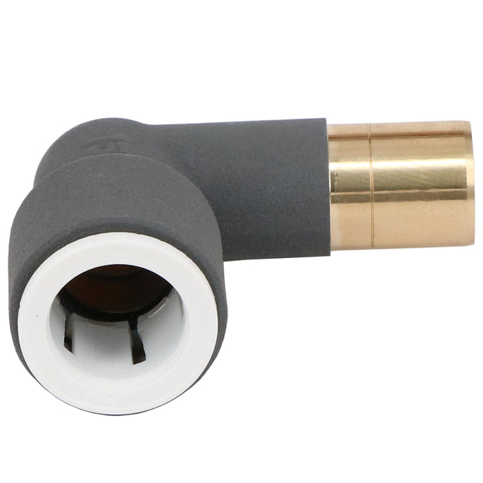 Radiator Valve Reducing Elbow Stem Compression Anthracite 15mm x 15mm Pushfit 3 x Valves