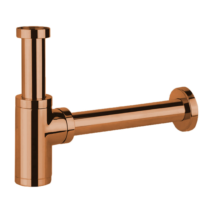 Bottle Sink Basin Trap 40mm / 1.5" Luxury Round Deodorant Waste Pipe Outlet (Copper)