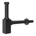 Square Bottle Sink Basin Trap 40mm / 1.5" Luxury Brass Adjustable Deodorant Waste Pipe Outlet (Matt Black)