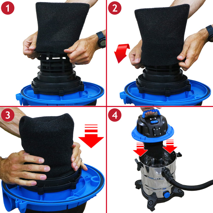 Wet & Dry Cartridge Filter Kit for Guild 16L 30L 8815785 GWD30 8642240 GWD30P Vacuum Cleaner