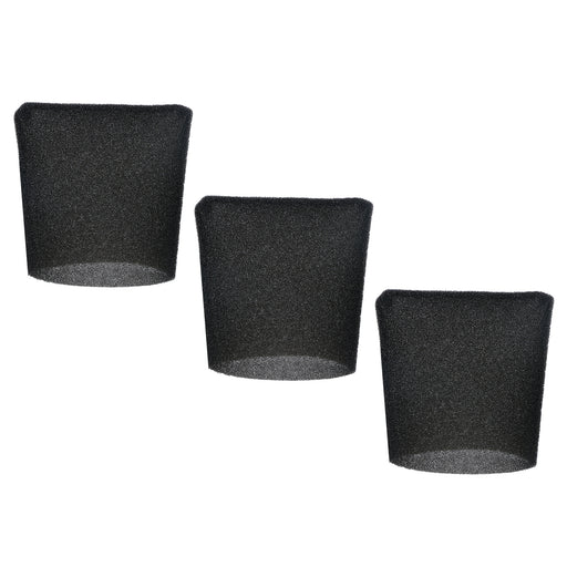 Foam Filter Sleeve for Vacmaster 16L to 60L Wet & Dry Vacuum Cleaner (22cm, Pack of 3)