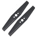 Metal Blade for Flymo Hover Vac Turbo Lite 250 Lawnmower (25cm, Pack of 2)