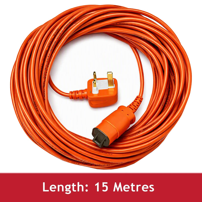 Power Cable for Hawksmoor Hedge Trimmer 61144 70639 98794 15m UK Plug Lead