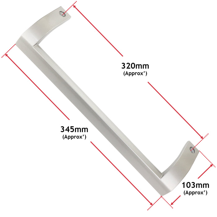 Silver Bar Handle For Hisense Fridge Freezer Door FV3 RB4 RD4 RL4 RS4 1468398