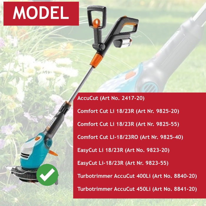 Plastic Blades for Gardena AccuCut Comfort Cut Li EasyCut 18/23R Trimmer x 100