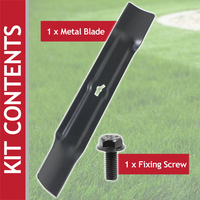 Blade for B&Q OPP FPLM1000-4 Lawnmower 32cm Grass Mower Metal Cutter + Fixing Screw