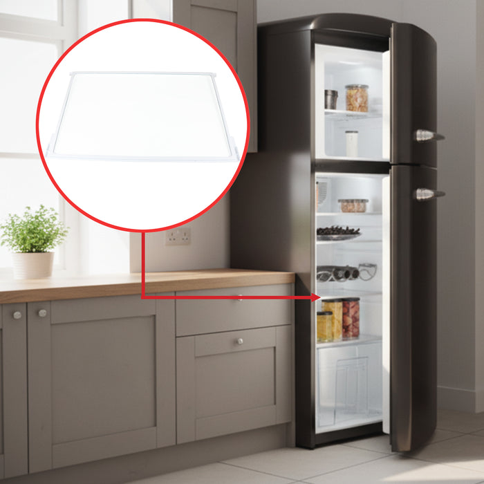 Glass Fridge Shelf With Trims For Gorenje Fridge Freezers 525 x 334mm