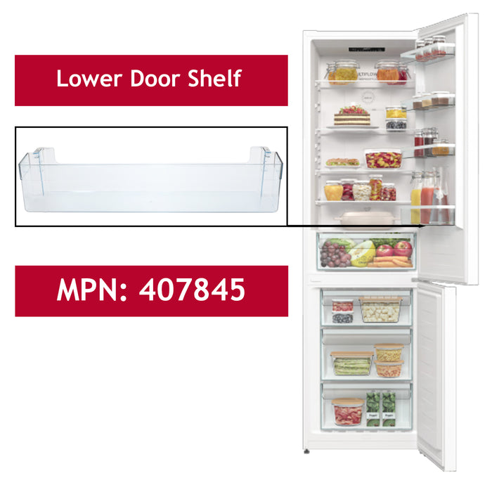 Gorenje Fridge Door Shelf Rack Tray Lower 407845 RK6 NRK6 ORB ORK ONRK OBR