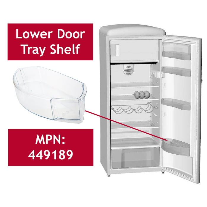 Gorenje Fridge Lower Door Shelf Tray Bottle Rack RB60 RF60 449189 475 x 80 x 185 mm