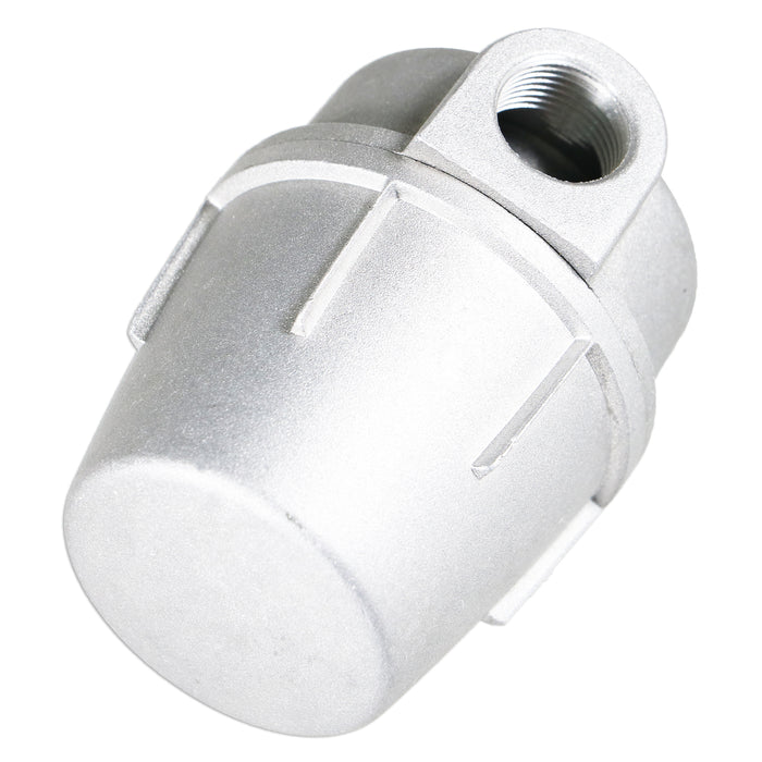 Boiler Filter 3/8" Aluminium Inline Central Heating Oil Fired Fuel Strainer Bowl + 2 x 10mm Compression Connectors