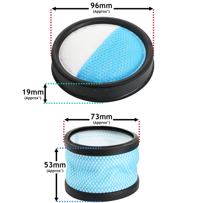 HOOVER HEPA Filter Kit U107 For H-Free HF4 HF410H Vacuum Cleaners 35602820