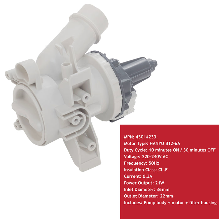 Candy Washing Machine Drain Pump Filter Housing CSO CSS CSWS HCU RO14 43014233