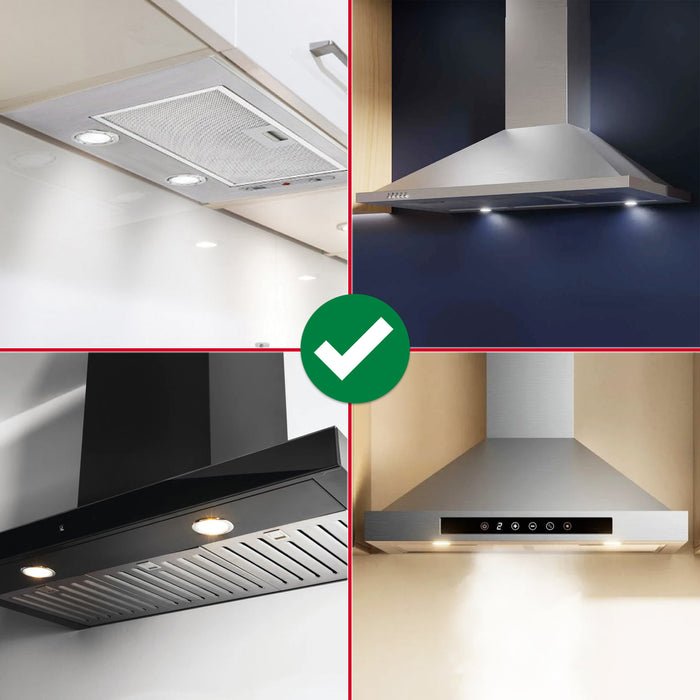 LED Light for Lamona LAM2502 LAM2503 Cooker Hood Extractor Vent Lamp Bulb Unit (Silver, 68mm, G4)
