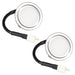 LED Light for Candy CBG CCE CGM Cooker Hood Extractor Vent Lamp Bulb Units (Pack of 2, Silver, 68mm, G4)