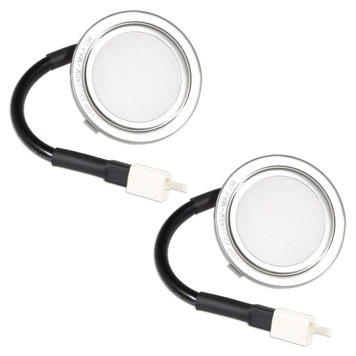 Universal Cooker Hood LED Light Extractor Vent Lamp Bulb Units (Pack of 2, Silver, 68mm, G4)