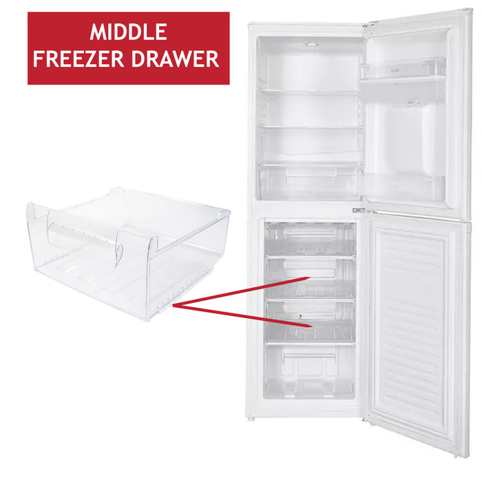 Freezer Drawer for Logik LSD55W18 LSD55W23 Middle Basket 390mm x 380mm