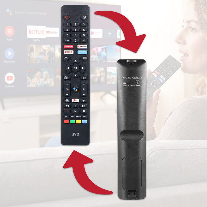 JVC RM-C3250 Voice Remote LT-40CA790 LT-40CA890 LT-43CA890 LT-50CA890 LT-55CA890 Smart TV Controller (504Q4360110)