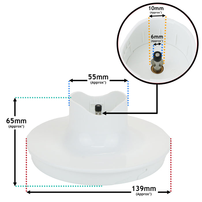 Chopper Geared Lid Coupler Cover For DeLonghi Triblade Hand Blender KW712996