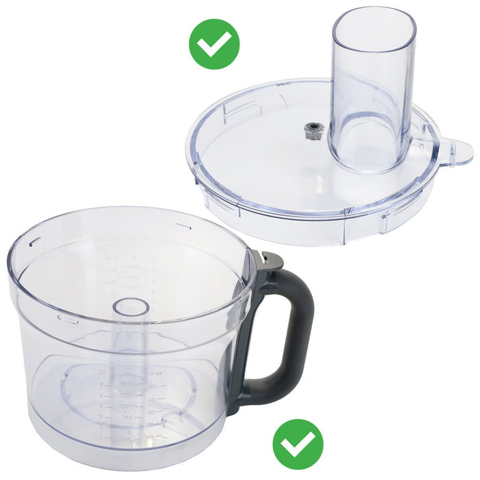 Mixing Bowl & Lid For Kenwood MultiPro Express FDM71 FDP65 Food Mixer Processor