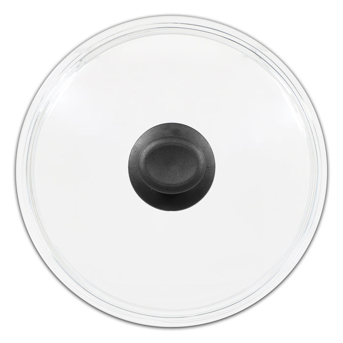Glass Cookware Lid + Curved Handle Tempered Pan Pot Dish Cover Replacement Kit (22cm)
