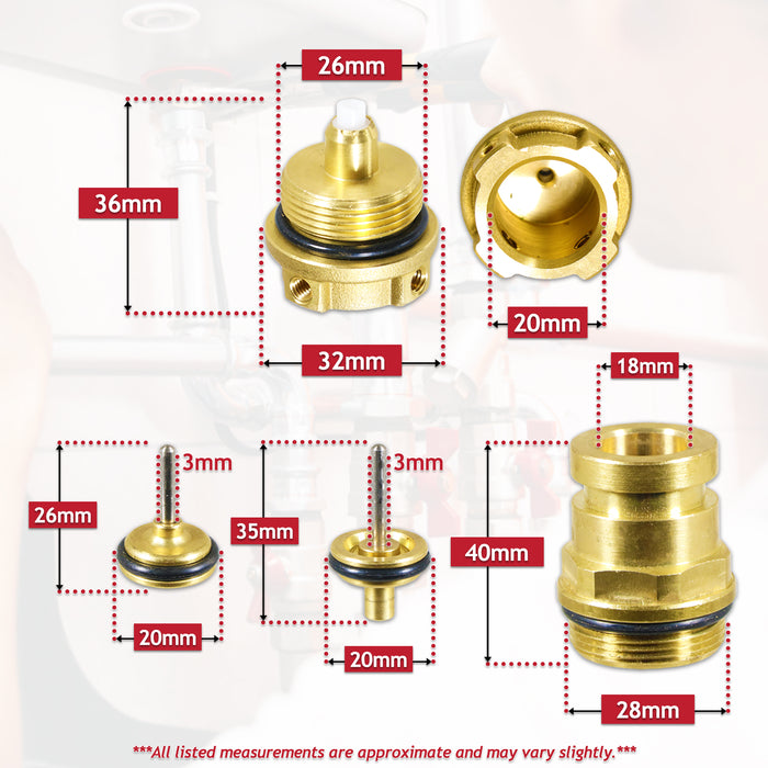 Diverter Valve Repair Kit for Baxi Combi 105 80 E HE Eco Maxflue Boiler (248061, 248062)
