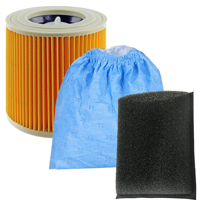 Cartridge Filter Bag for Karcher WD2 WD3 Wet & Dry Vacuum Cleaner Foam