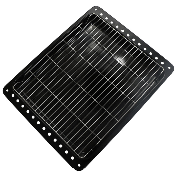 Oven Tray Grill Shelf Drip Pan Replacement 460mm x 366mm x 43mm + Grid Insert