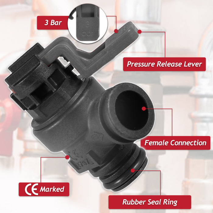 Pressure Relief Valve for Worcester Bosch Greenstar Boiler 3 Bar Safety PRV (87161064310)