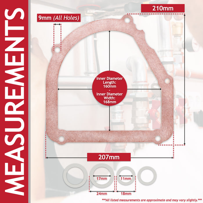 Burner Plate Gasket Kit for Baxi Bermuda 15 105 HE A Instant Boiler (5130582)