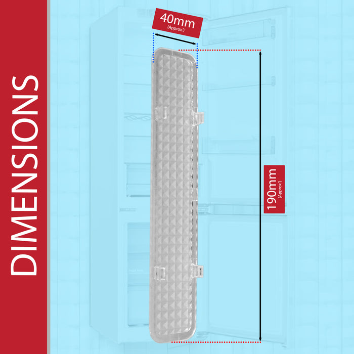 Fridgemaster Fridge Light Cover Diffuser Panel Plate 19cm x 4cm MC55251 MS91500