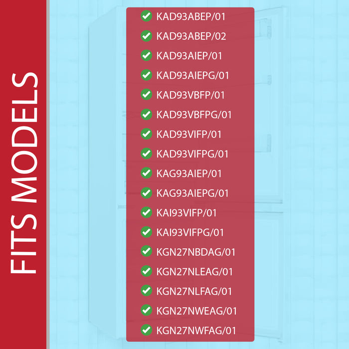 Light Cover for Bosch Fridge Diffuser Panel Plate 19 x 4 cm KAD93A KAD93V KAG93A