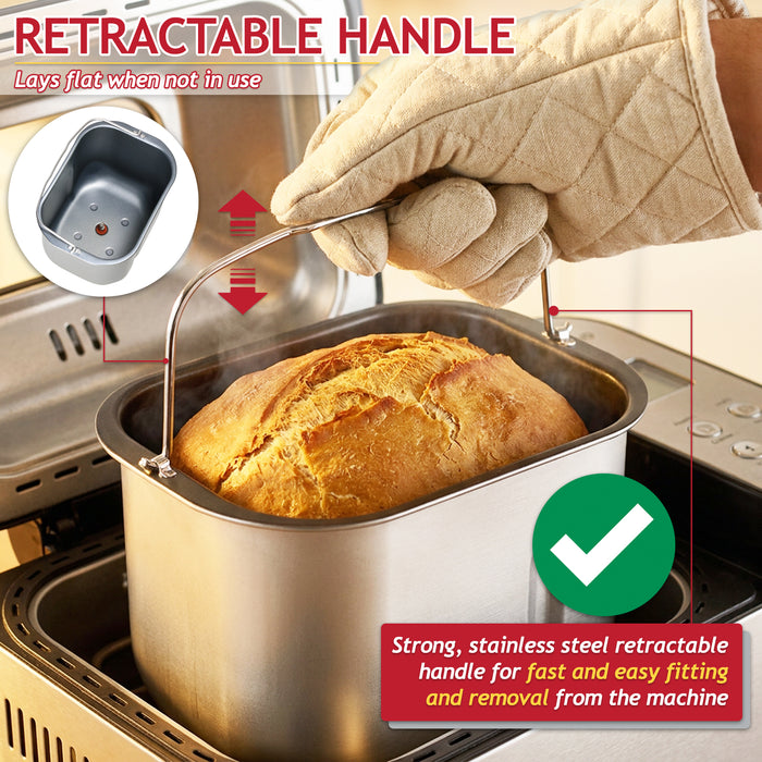 Bread Pan for Kenwood BM350 BM450 Breadmaker Twist & Lock Type 1 Baking Tin Bucket (KW712245)