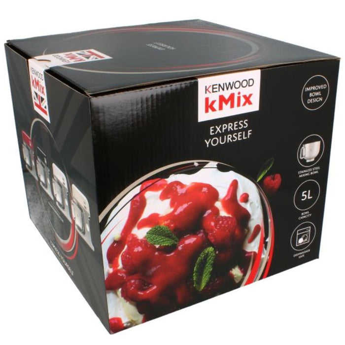 Genuine Kenwood kMix 5L Stainless Steel Bowl KXT750SS (4‑Lug) KMX750 KMX754 KMX760 KMX761
