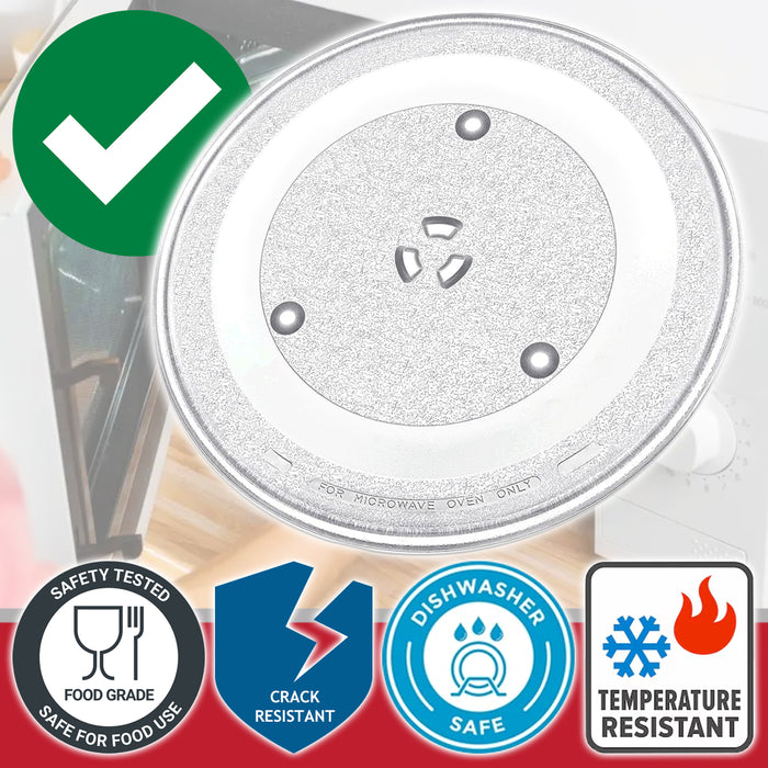 Microwave Turntable for Bosch 340mm 6 Lugs Glass Plate 0354974 354974 34cm