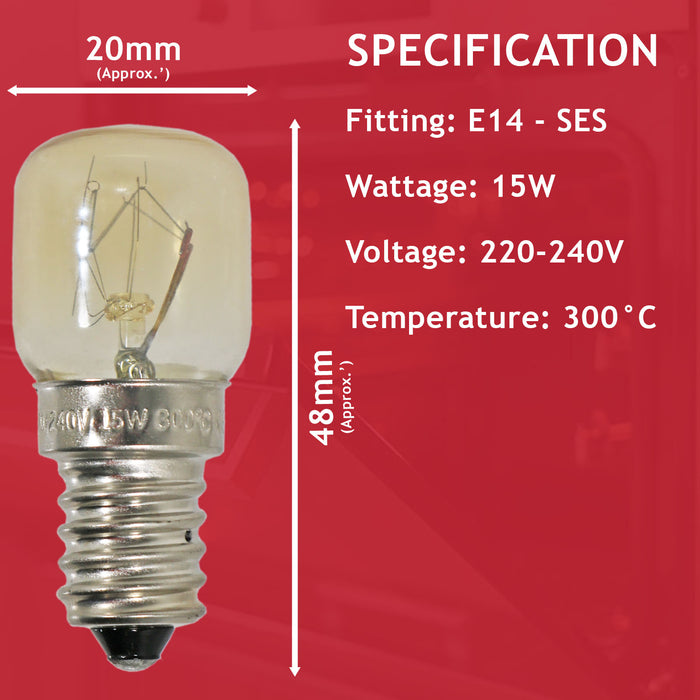 Pygmy Light Bulb Lamp for Ikea Oven Cooker (15w, SES, E14)