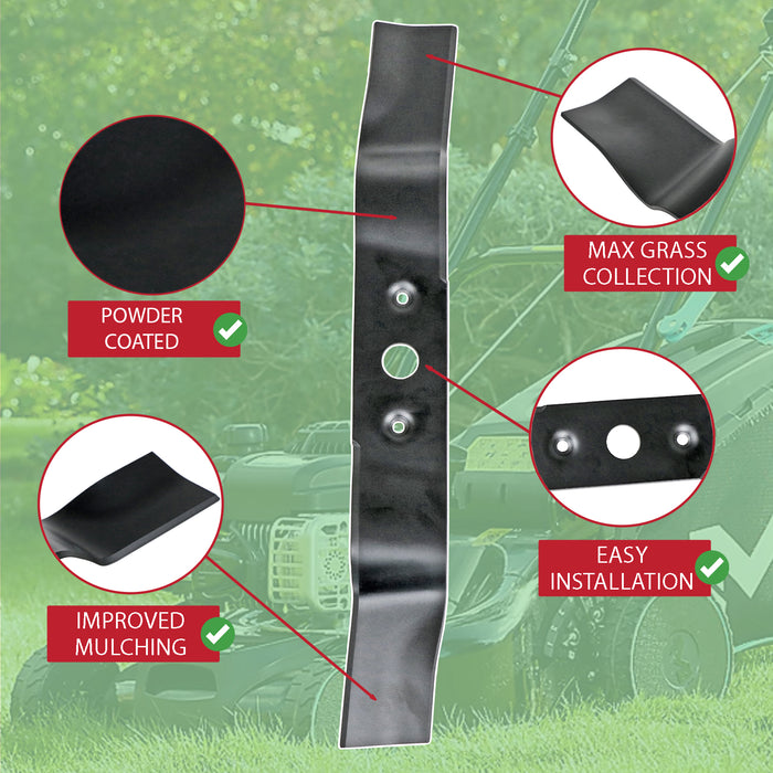 Blade for Cobra M40 M40C M41C DYM1651PF Lawnmower 40cm Metal Grass Cutter + Sharpener