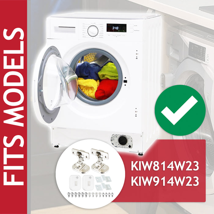 Integrated Door Hinge Magnetic Fixing Kit for Kenwood KIW814W23 KIW914W23 Washing Machine (20 Pieces)