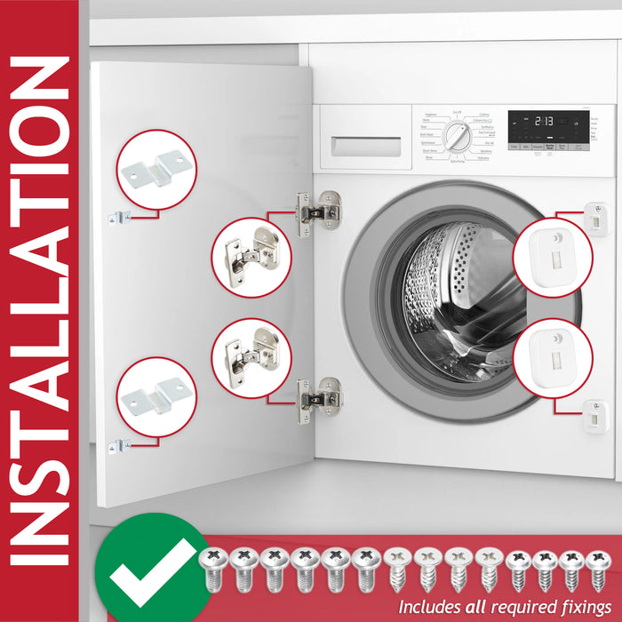 Integrated Door Hinge Magnetic Fixing Kit for Kenwood KIW814W23 KIW914W23 Washing Machine (20 Pieces)