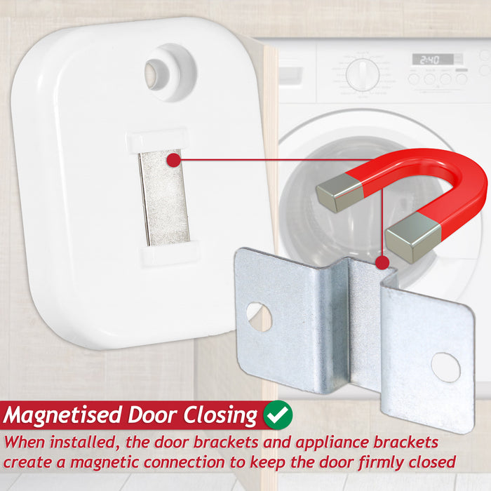 Integrated Door Hinge Magnetic Fixing Kit for Kenwood KIW814W23 KIW914W23 Washing Machine (20 Pieces)