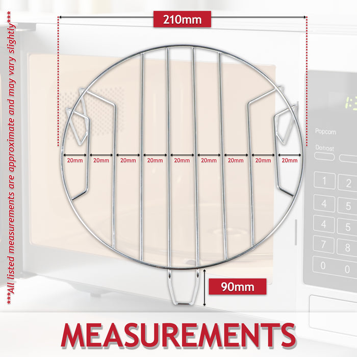 Grill Wire Rack Stainless Steel Turntable Stand for Breville VMW152 VMW181 17L 18L 19L 20L Microwave (210mm)