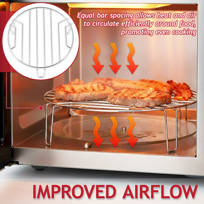 Grill Wire Rack Stainless Steel Turntable Stand for Morphy Richards EM820CFD EM820CPT EM820CPTF-PM 17L 18L 19L 20L Microwave (210mm)