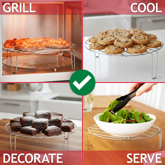 Grill Wire Rack Stainless Steel Turntable Stand for Kenwood K20MSS10 K20MSS10E 17L 18L 19L 20L Microwave (210mm)